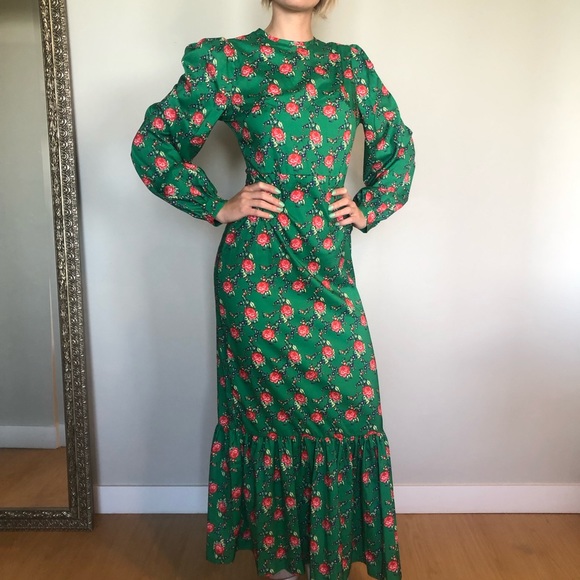Batsheva-style green and floral dress 🌹 - Picture 2 of 9